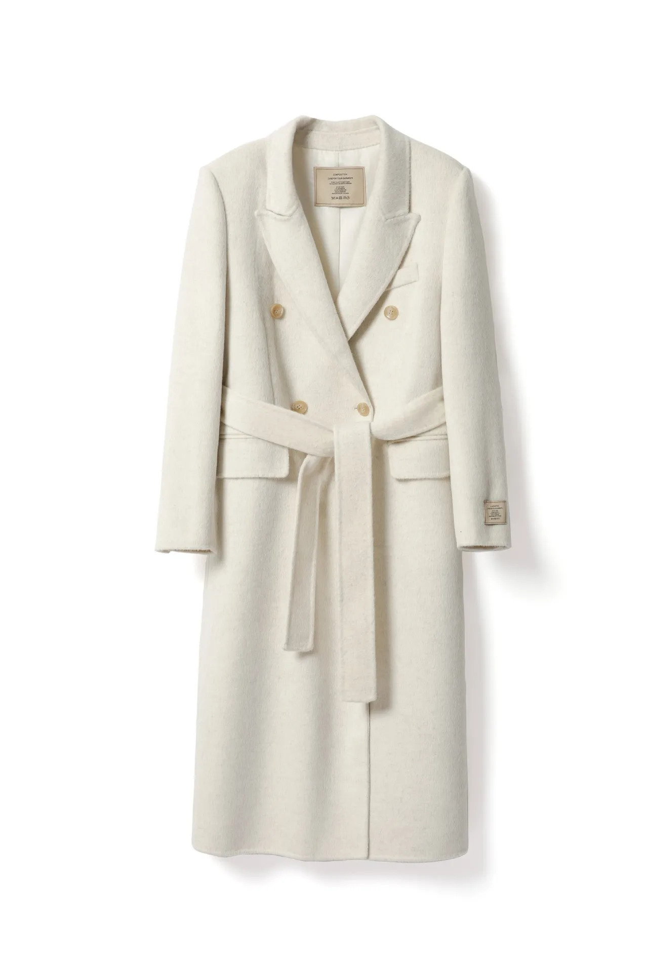 Women's Wool Blends Naizaiga 100 Australian Wool camel white green pink long brown black Women coat with belt SM7 231114
