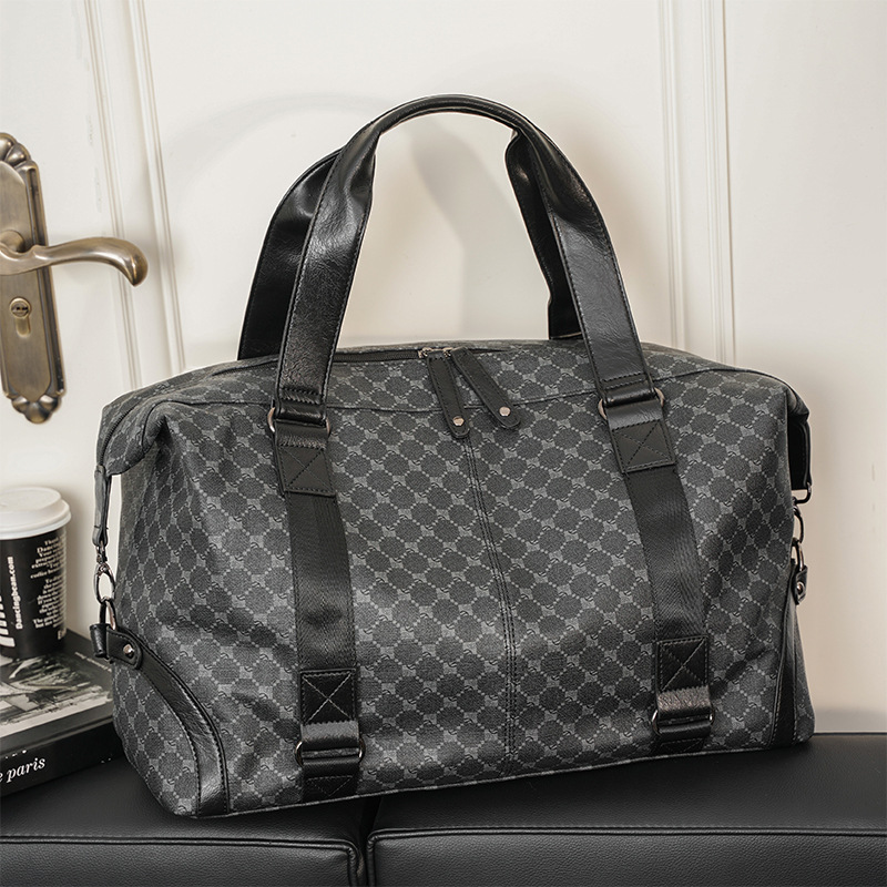 Mens shoulder bags 4 colors street pop polka dot printed handbag large wear-resistant padded leather leisure travel bag daily Joker solid color men backpack 9802#