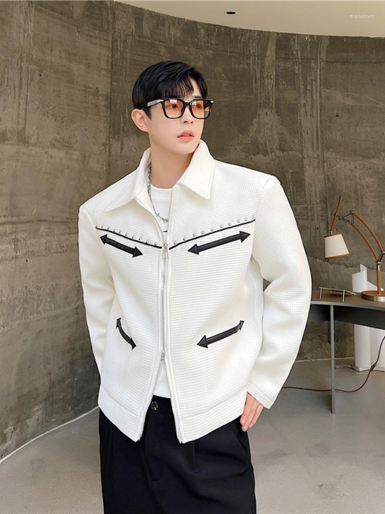 Men's Jackets SYUHGFA Men Clothing 2023 Spring Autumn Rivet Patchwork Color Loose Coat Streetwear Casual Zipper For Male, Black
Men's Jackets SYUHGFA Men Clothing 2023 Spring Autumn Rivet Patchwork Color Loose Coat Streetwear Casual Zipper For Male, Black