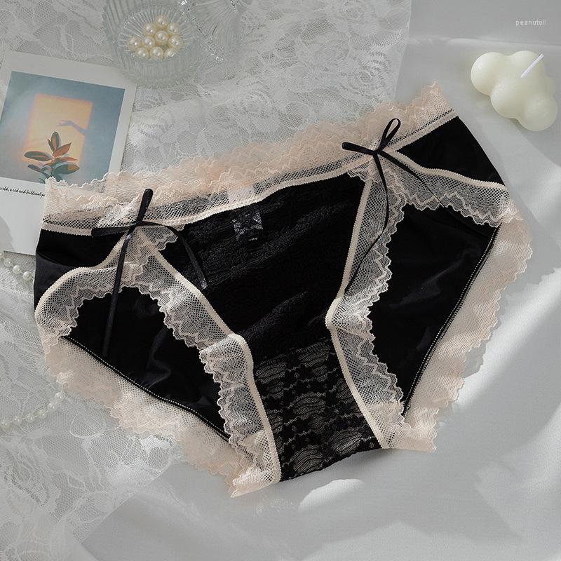 Women's Panties Sweet Girls Mid Waist Split Lace Triangle Women Ladies Double Bow Briefs Lingere Panty Breathable Comfortable Underwear, 03
Women's Panties Sweet Girls Mid Waist Split Lace Triangle Women Ladies Double Bow Briefs Lingere Panty Breathable Comfortable Underwear, 03