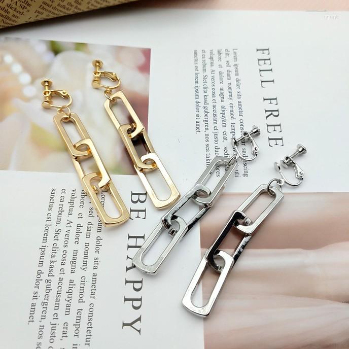 Backs Earrings Temperament Long Metal Chain Simple Ear Clip Geometric Statement On No Pierced Vintage
Backs Earrings Temperament Long Metal Chain Simple Ear Clip Geometric Statement On No Pierced Vintage