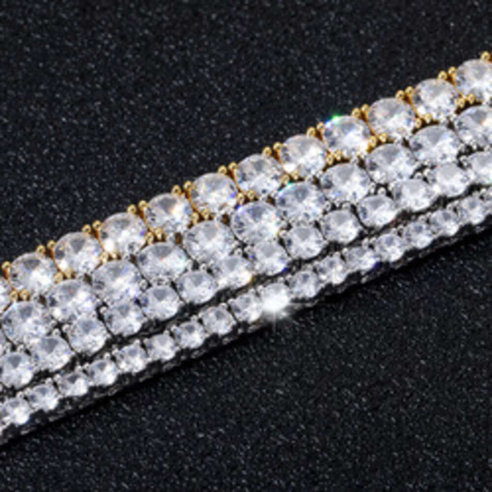 BES Factory Price Custom Hip Hop Sterg Sier VVS Moissanite Dia Jewelry Necklace 3mm 4mm 5mm Iced Out Tennis Chain