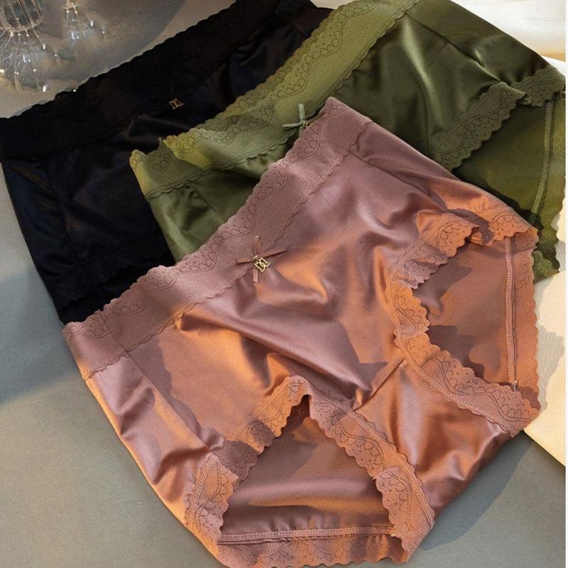 Women's Panties Satin Underwear Soild Color Ice Silk Traceless Elastic Lace Briefs Underpants Middle Waist Women Lady Lingerie, Nude
Women's Panties Satin Underwear Soild Color Ice Silk Traceless Elastic Lace Briefs Underpants Middle Waist Women Lady Lingerie, Nude