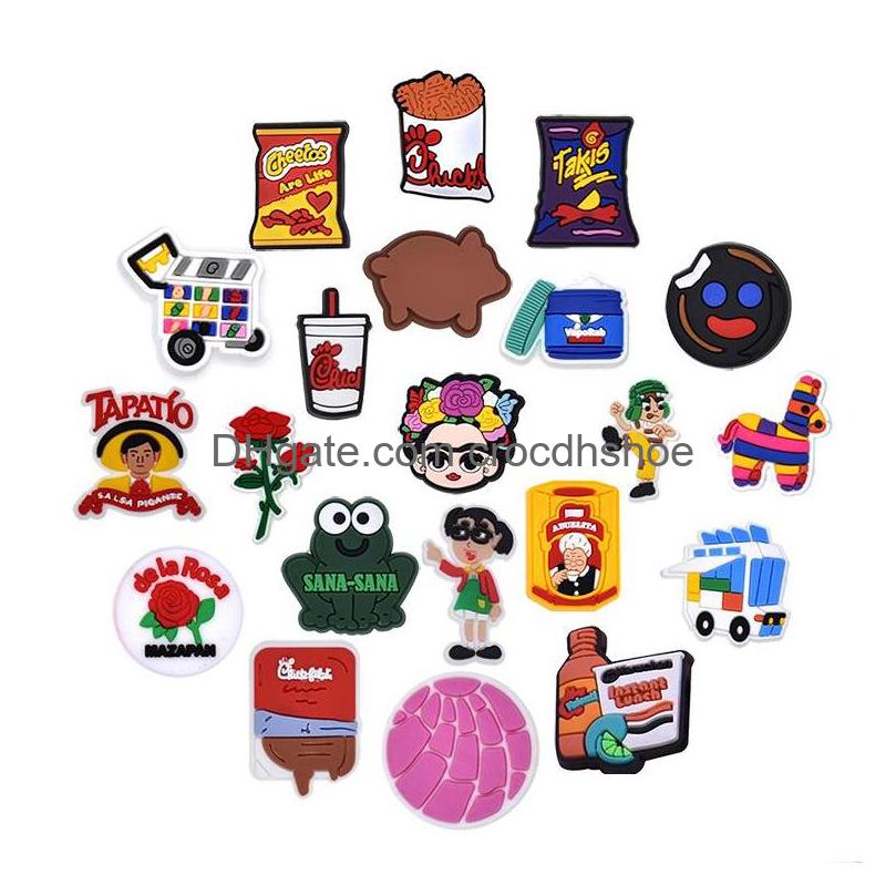 Shoe Parts Accessories More Than 1200Pcs Mexican Style Soft Rubber Pvc Charms Clog Buckles Jibz For Croc Xmas Birthday Gifts Part Fa Otlo8
Shoe Parts Accessories More Than 1200Pcs Mexican Style Soft Rubber Pvc Charms Clog Buckles Jibz For Croc Xmas Birthday Gifts Part Fa Otlo8