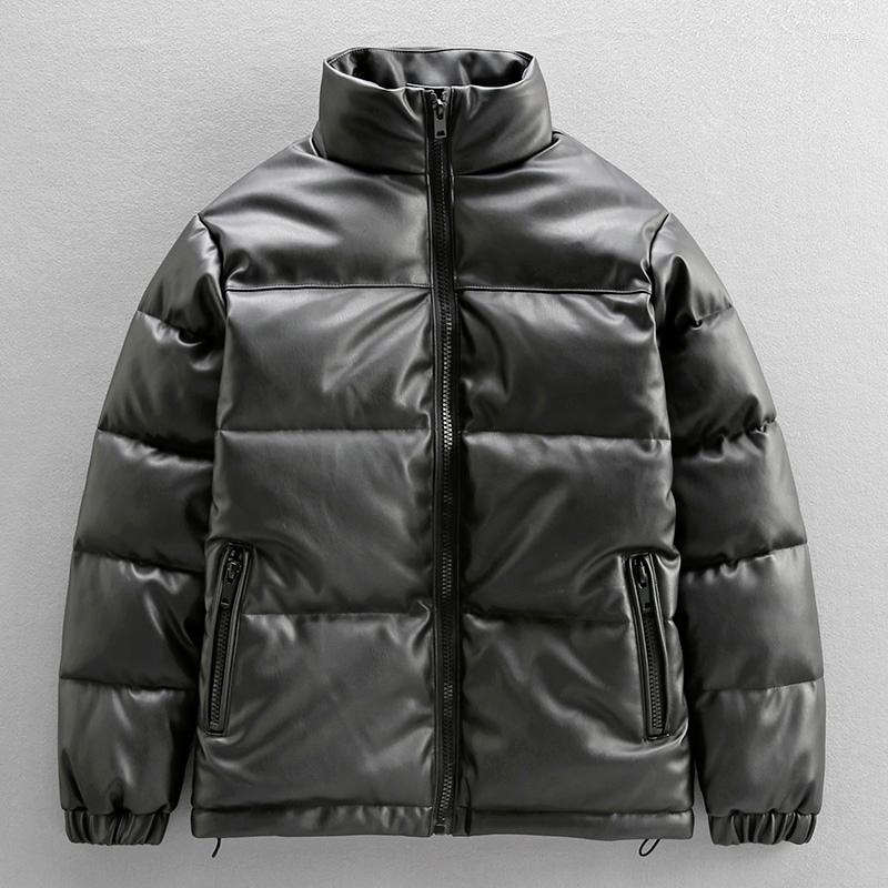 Men' Down 2023 Autumn Winter Cotton-padded PU Leather Jacket Casual Slim Coats Men Warm Parka Mens Stand Collar Jackets B714, Black
Men' Down 2023 Autumn Winter Cotton-padded PU Leather Jacket Casual Slim Coats Men Warm Parka Mens Stand Collar Jackets B714, Black