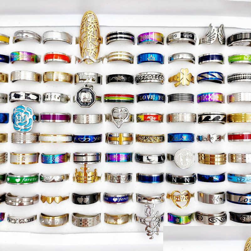 Band Rings Style Fashion Mix 10Pcs/Lot Stainless Steel Ring Good Metal Siery/Black/Golden Men Jewelry Gift Drop Delivery Dhqeg
Band Rings Style Fashion Mix 10Pcs/Lot Stainless Steel Ring Good Metal Siery/Black/Golden Men Jewelry Gift Drop Delivery Dhqeg