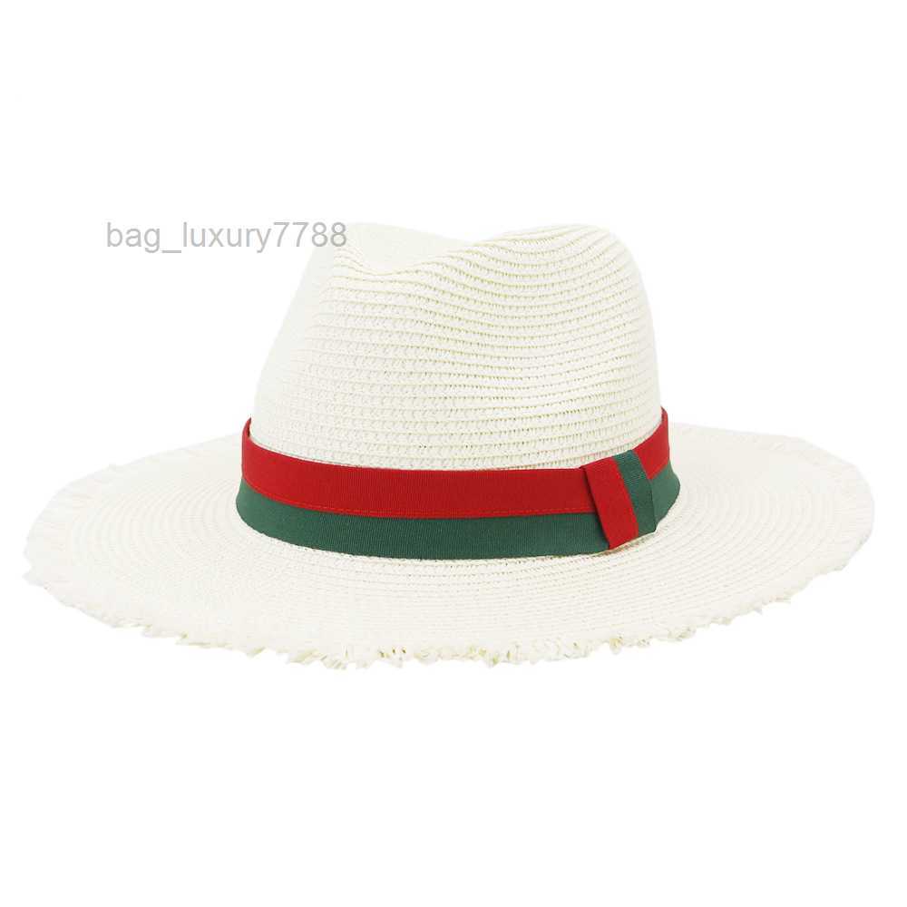 Fashion Fedora Straw Hat Outdoor Travel Vacation Sun Shade Panama Jazz Straw Beach Cap Men Women Sun Protection Big Brim Hat