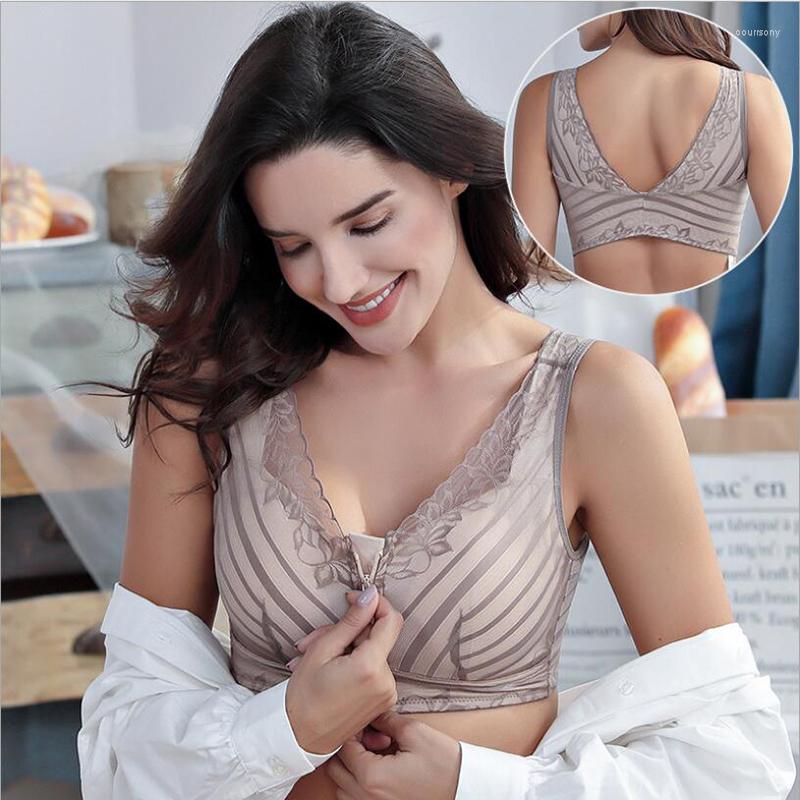Bras Sexy Women's Beauty Back Wire Free Lace Bra Front Clourse Zipper Push Up Breathable Female Underwear M L XL, Skin
Bras Sexy Women's Beauty Back Wire Free Lace Bra Front Clourse Zipper Push Up Breathable Female Underwear M L XL, Skin
