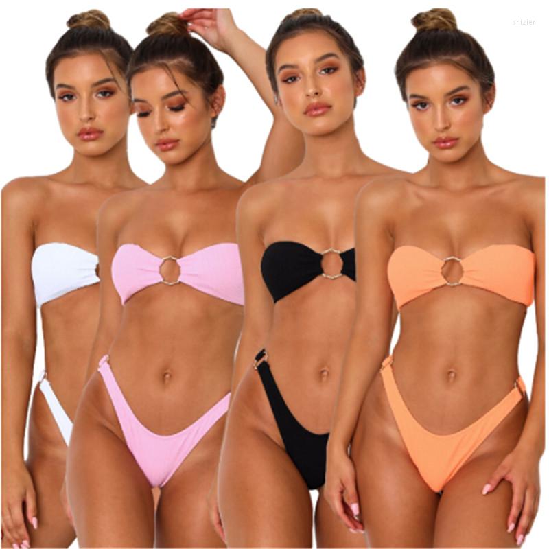 Women' Swimwear Sexy Strapless Bikini 2023 Summer Women Solid Push Up Padded For Thong Low Waist Bathing Suit, Black
Women' Swimwear Sexy Strapless Bikini 2023 Summer Women Solid Push Up Padded For Thong Low Waist Bathing Suit, Black
