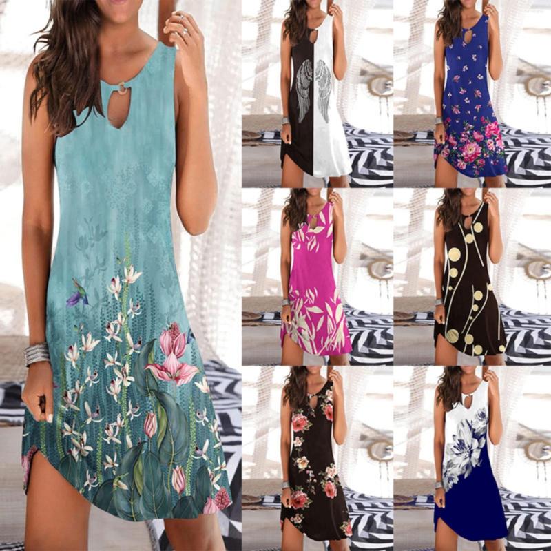 Casual Dresses Summer For Women Beach Printing T Shirt Sundress Pockets Boho Tank Dress
Casual Dresses Summer For Women Beach Printing T Shirt Sundress Pockets Boho Tank Dress