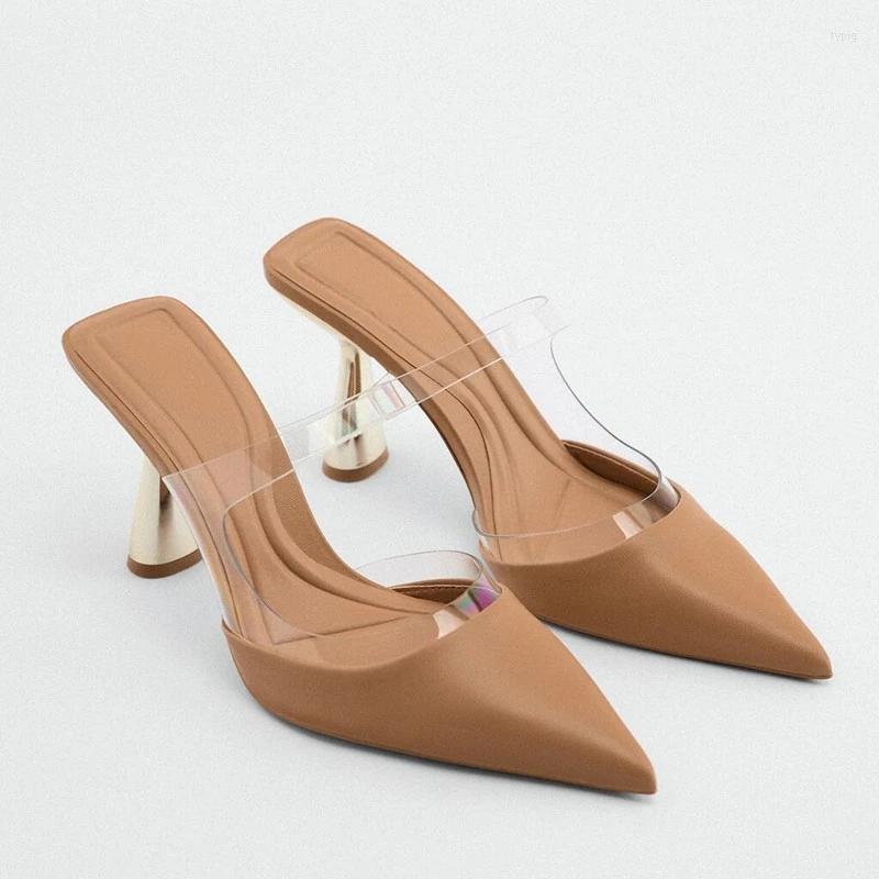 Sandals TRAF Womens High Heel Leather Summer Woman Transparent Strap Pumps Wedding Heels Female Pointed Toe Slingback Shoes 2023
Sandals TRAF Womens High Heel Leather Summer Woman Transparent Strap Pumps Wedding Heels Female Pointed Toe Slingback Shoes 2023