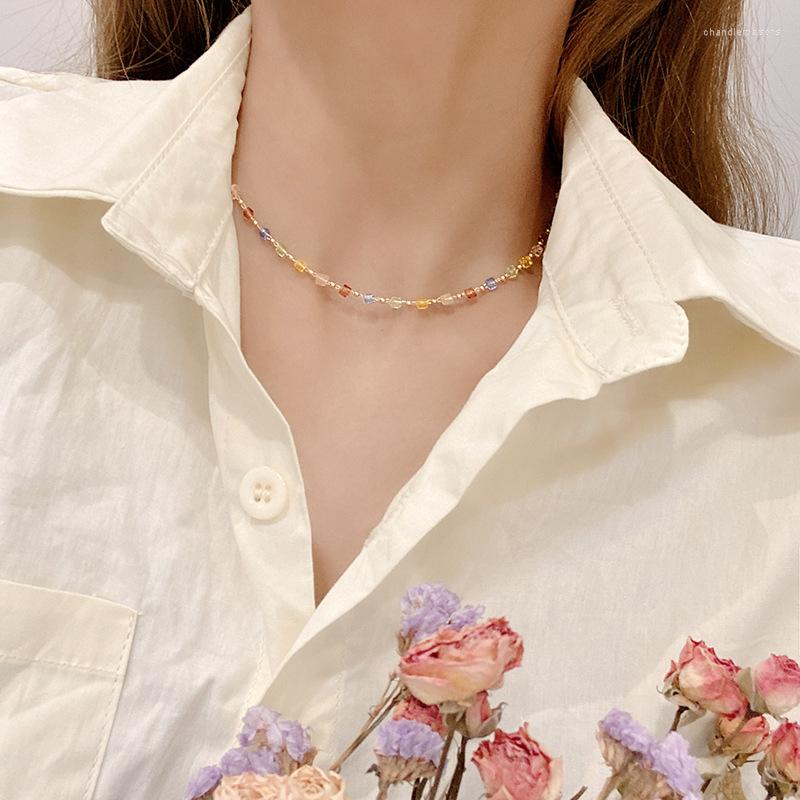 Chains Y2K Accessories Fashion Colorful Pendant Necklace Pink Crystal Egirl Sweet Cool Clavicle Chain Aesthetic Bohemian Jewelry
Chains Y2K Accessories Fashion Colorful Pendant Necklace Pink Crystal Egirl Sweet Cool Clavicle Chain Aesthetic Bohemian Jewelry