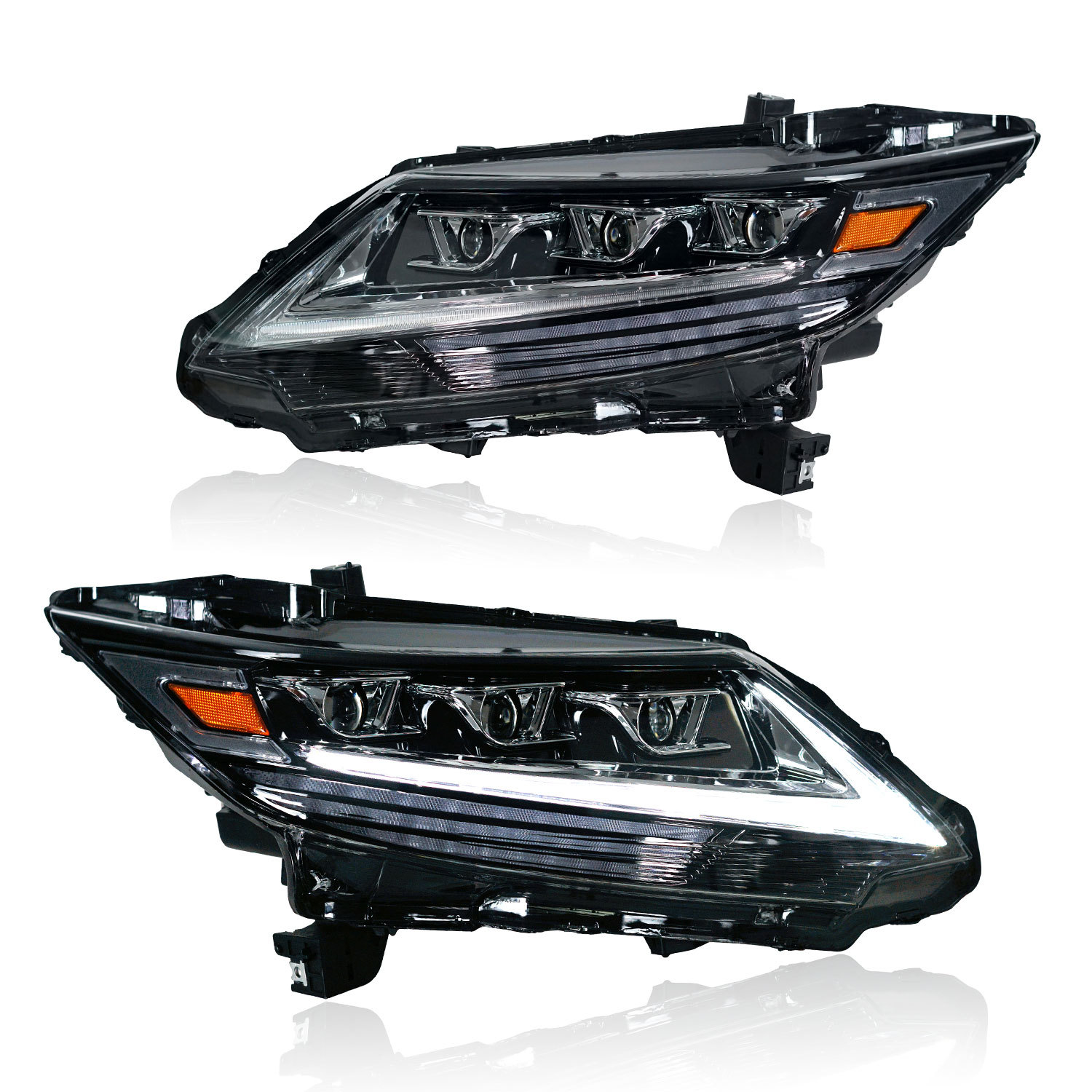 Full LED Lamp Headlights Assembly For HONDA ODYSSEY 20 15-2021 Blue DRL Running Lights High Beam Signal Head Lamp