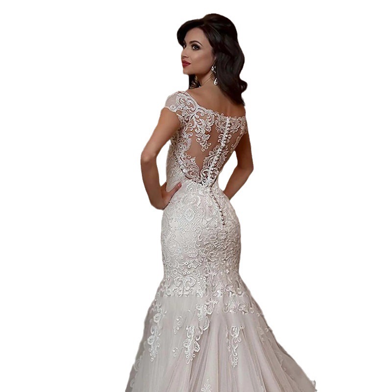 Lace Mermaid Wedding Sweetheart Ruffle Royal Sweep Train Bride Dress Beading Plus Size Formal Bridal Gown Robes Mariee Vestidos De Fiesta 403