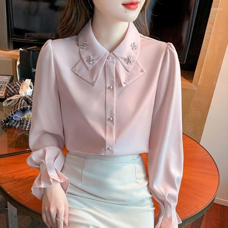Women' Blouses Women Solid Single Breasted Shirts Office Female Long Sleeve Blouse Tops Ladies Clothing Loose Fashion Thin G247, White
Women' Blouses Women Solid Single Breasted Shirts Office Female Long Sleeve Blouse Tops Ladies Clothing Loose Fashion Thin G247, White