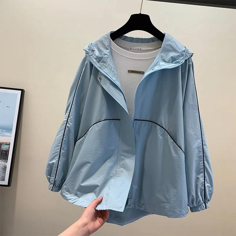 Women's Jackets Hooded Sunscreen Jacket Women's 2023 Summer Fashion Korean Loose Casual Thin Bomber Top Female Windbreaker Outerwear, White
Women's Jackets Hooded Sunscreen Jacket Women's 2023 Summer Fashion Korean Loose Casual Thin Bomber Top Female Windbreaker Outerwear, White