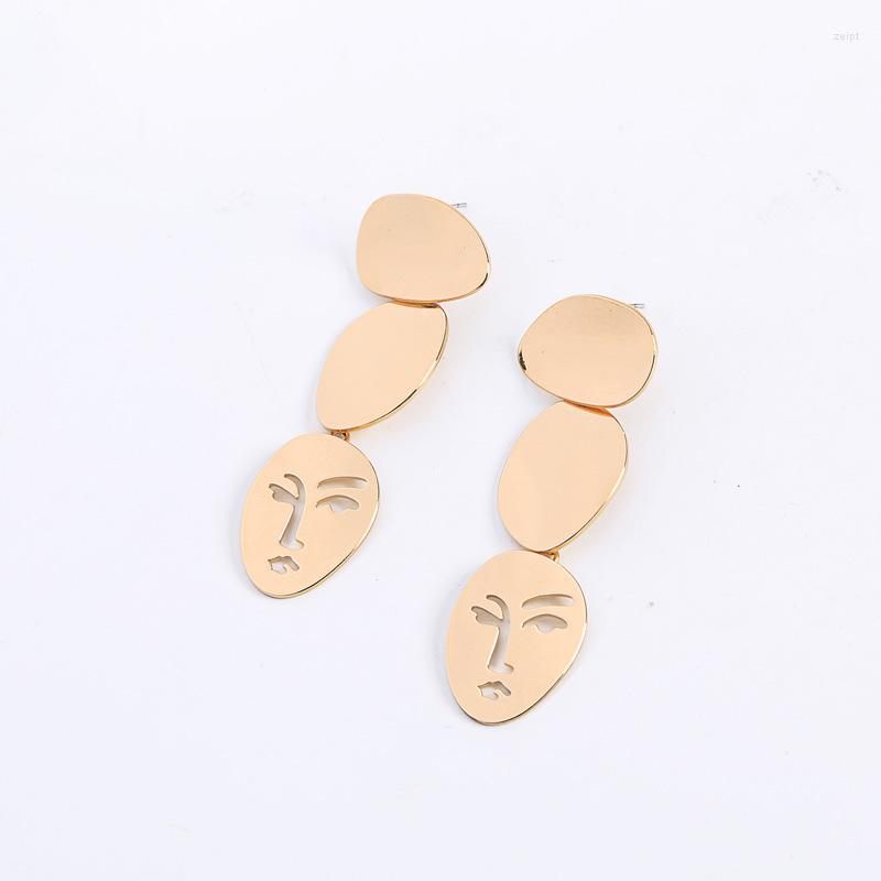 Dangle Earrings Abstract Face Drop Brass Gold Color Geometric For Women Fashion Jewelry Accessories
Dangle Earrings Abstract Face Drop Brass Gold Color Geometric For Women Fashion Jewelry Accessories