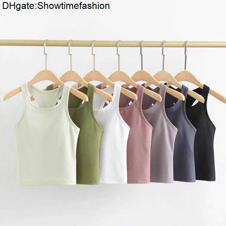 Lu Tank Top slim Fit Sleeveless Yoga outfits Shirt Brushed Women Workout Sports with Padded Bra E0FX
Lu Tank Top slim Fit Sleeveless Yoga outfits Shirt Brushed Women Workout Sports with Padded Bra E0FX