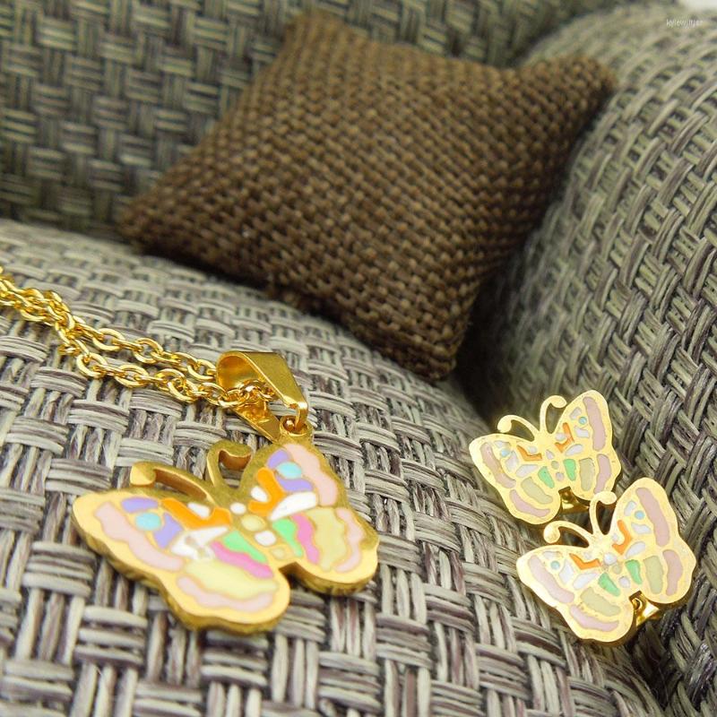 Necklace Earrings Set Cute Women Stainless Steel Jewelry Party Butterfly Rhinestone Pendant Gift EV-G148, Picture shown
Necklace Earrings Set Cute Women Stainless Steel Jewelry Party Butterfly Rhinestone Pendant Gift EV-G148, Picture shown