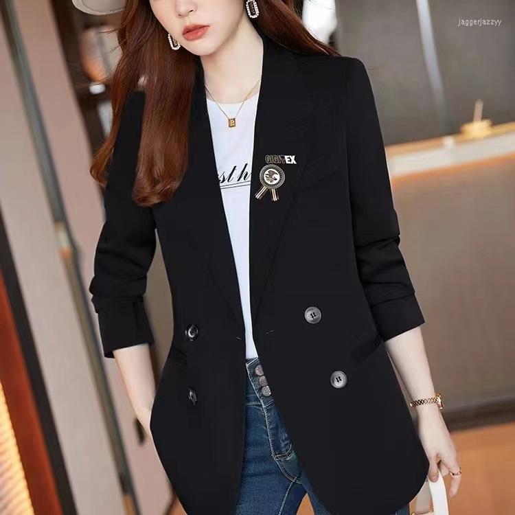 Women's Suits Blazer Women Spring Korean Fashion Notched Long Sleeve Double Breasted Three-dimensional Decoration Casual Jackets, Khaki
Women's Suits Blazer Women Spring Korean Fashion Notched Long Sleeve Double Breasted Three-dimensional Decoration Casual Jackets, Khaki