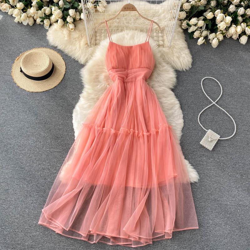 Casual Dresses Women's Summer Vacation Skirt Fairy Dress French Waist Wrapped Slim Strap Mesh, Black
Casual Dresses Women's Summer Vacation Skirt Fairy Dress French Waist Wrapped Slim Strap Mesh, Black
