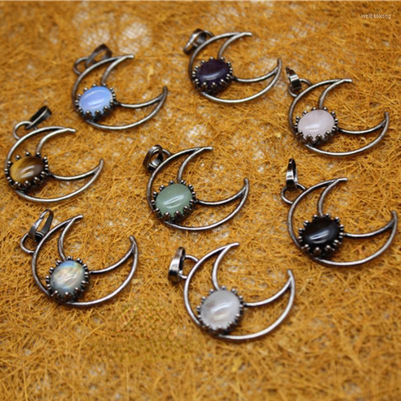 Pendant Necklaces Gothic Quartz Moon Stone Charms Amethyst Aventurine Obsidian Tiger Eye Witchcraft Necklace Woman Jewelry Gift
Pendant Necklaces Gothic Quartz Moon Stone Charms Amethyst Aventurine Obsidian Tiger Eye Witchcraft Necklace Woman Jewelry Gift