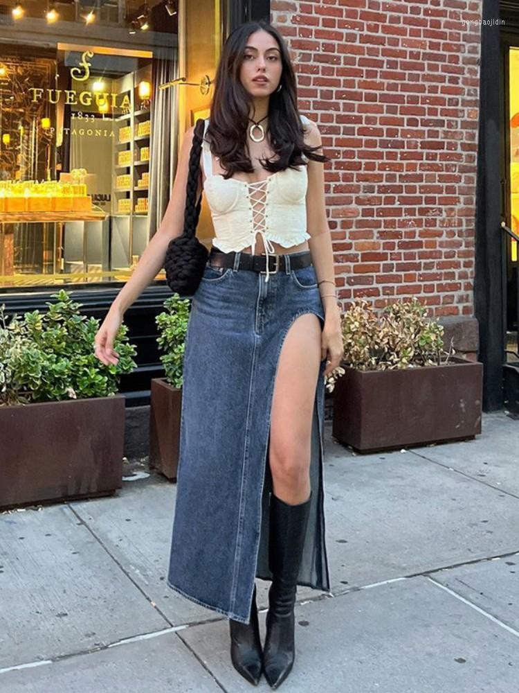 Skirts Split Asymmetrical Y2k Skirt Pockets Patchwork Pantalones De Mujer A-Line Button Streetwear Blue Ankle Length For Women, Blue skirts
Skirts Split Asymmetrical Y2k Skirt Pockets Patchwork Pantalones De Mujer A-Line Button Streetwear Blue Ankle Length For Women, Blue skirts
