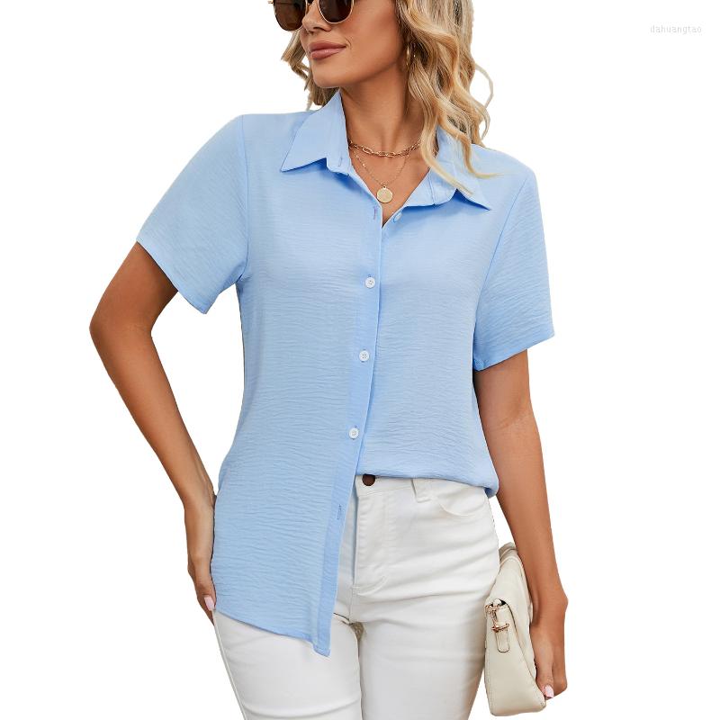 Women' Blouses Casual Loose Blouse Fashion Women 2023 Summer Solid Short-sleeve Button Shirt For Office Lady Tops Clothing Female 25138, Black
Women' Blouses Casual Loose Blouse Fashion Women 2023 Summer Solid Short-sleeve Button Shirt For Office Lady Tops Clothing Female 25138, Black