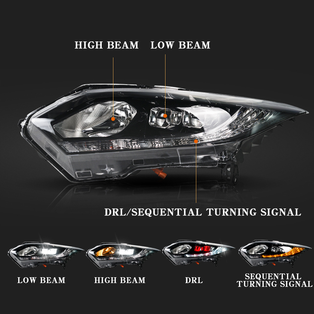 LED Headlights Bulb for Honda VEZEL 20 15-20 18 Highlight Running Lights Upgrade Headlights With Demon Eye