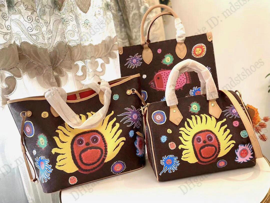 Yayoi Kusama My Eternal Soul All Series Bags on the go NeoNoe Monograms Canvas With Joyful Faces/Stylized Fish Pattern Designer Handbag M46426, No bag
Yayoi Kusama My Eternal Soul All Series Bags on the go NeoNoe Monograms Canvas With Joyful Faces/Stylized Fish Pattern Designer Handbag M46426, No bag