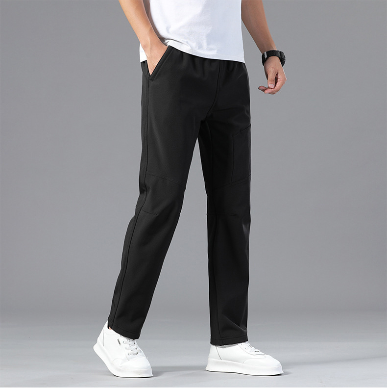 Men Jogger Long Pants Sport Yoga Outfit Fleece Gym Pockets Sweatpants Jogging Pants Mens Casual Elastic Waist Fitness 3 Colors 3XLSize 29378
