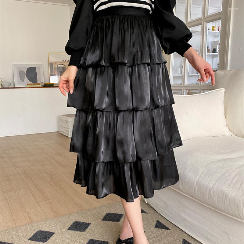 Skirts Streamer Cake Skirt Shinny Ball Gown For Women 2023 Summer Korean Chic Solid Female Mid-long Jupe 9312, Black
Skirts Streamer Cake Skirt Shinny Ball Gown For Women 2023 Summer Korean Chic Solid Female Mid-long Jupe 9312, Black