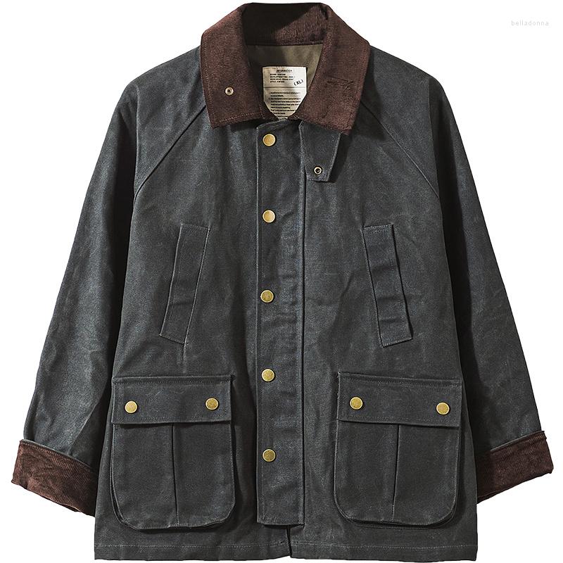 Men's Jackets Wax Jacket Loose Men's Fit Green Safari Field Motorcycle Style Windproof Waterproof Vintage Designer Clothes
Men's Jackets Wax Jacket Loose Men's Fit Green Safari Field Motorcycle Style Windproof Waterproof Vintage Designer Clothes