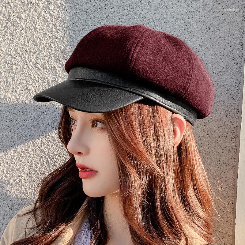 Berets Women Wool Cotton Blend Winter Autumn Octagonal Caps Stylish Artist Painter Sboy Hats PU Leather Hat Along HatBerets, Gray
Berets Women Wool Cotton Blend Winter Autumn Octagonal Caps Stylish Artist Painter Sboy Hats PU Leather Hat Along HatBerets, Gray