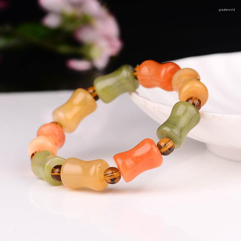 Strand Natural Five Colour Jade DIY Bamboo Beads Bracelet Color Multi-Treasure Wholesale
Strand Natural Five Colour Jade DIY Bamboo Beads Bracelet Color Multi-Treasure Wholesale