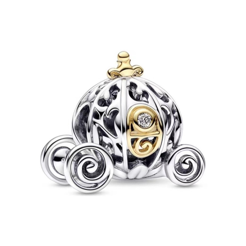 925 Sterling Silver Charm Mother's Day Love Piggy Pig And Pumpkin Caddy Pearl Suitable For DIY Women's Jewelry Fashion Accessories