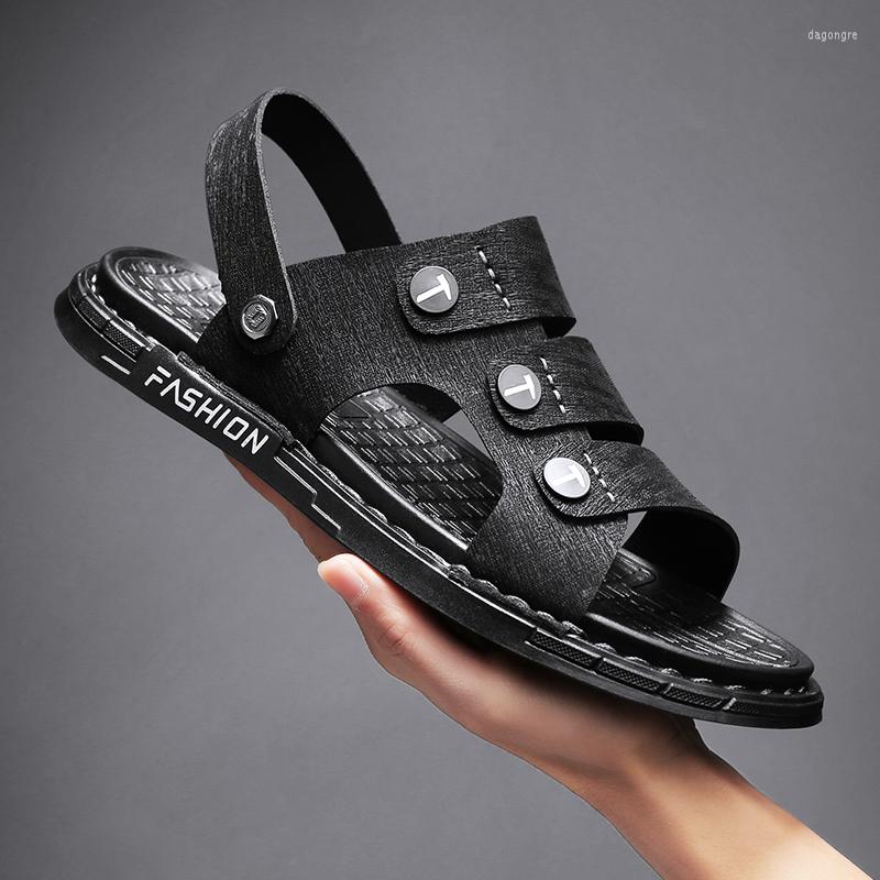 Sandals 2023 Men's Fashion Leather Casual Summer Breathable Shoes Comfortable Anti-slip Beach Slippers, Black
Sandals 2023 Men's Fashion Leather Casual Summer Breathable Shoes Comfortable Anti-slip Beach Slippers, Black
