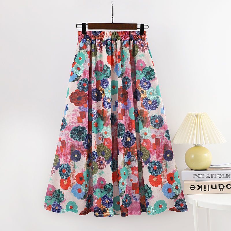 Skirts Printing Elastic Waist Skirts Spring Summer Loose Plus Size Floral A-line Skirt Vintage Fashion Women Clothing 230414, Red
Skirts Printing Elastic Waist Skirts Spring Summer Loose Plus Size Floral A-line Skirt Vintage Fashion Women Clothing 230414, Red