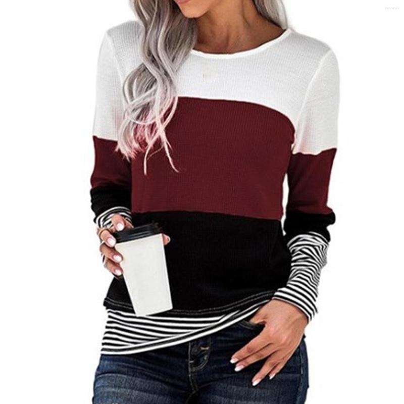 Women's T Shirts Soft Women Shirt Crew Neck Fall Winter Breathable Slim Waist Long Sleeves Lightweight Skin Friendly Striped Casual Holiday, Wine red
Women's T Shirts Soft Women Shirt Crew Neck Fall Winter Breathable Slim Waist Long Sleeves Lightweight Skin Friendly Striped Casual Holiday, Wine red