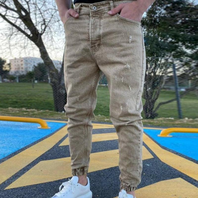 Men's Jeans Trendy Pants Wear-resistant Men Solid Color Ankle-banded Casual, Green
Men's Jeans Trendy Pants Wear-resistant Men Solid Color Ankle-banded Casual, Green