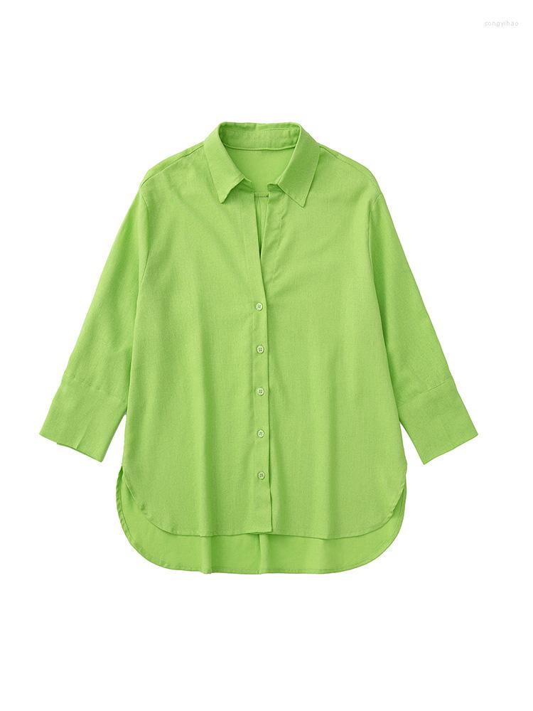 Women's Blouses Shirts For Women Collared V Neck 3/4 Sleeve Solid Casual Cotton Linen Shirt Button Up Asymmetric Hem Side Vents Oversized, Green
Women's Blouses Shirts For Women Collared V Neck 3/4 Sleeve Solid Casual Cotton Linen Shirt Button Up Asymmetric Hem Side Vents Oversized, Green