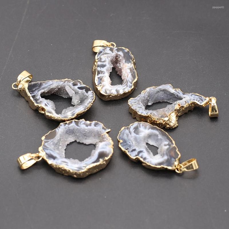 Pendant Necklaces Natural Druzys Stone Plating Golden Agate Charms For Making DIY Jewerly Accessories 23x40mm
Pendant Necklaces Natural Druzys Stone Plating Golden Agate Charms For Making DIY Jewerly Accessories 23x40mm
