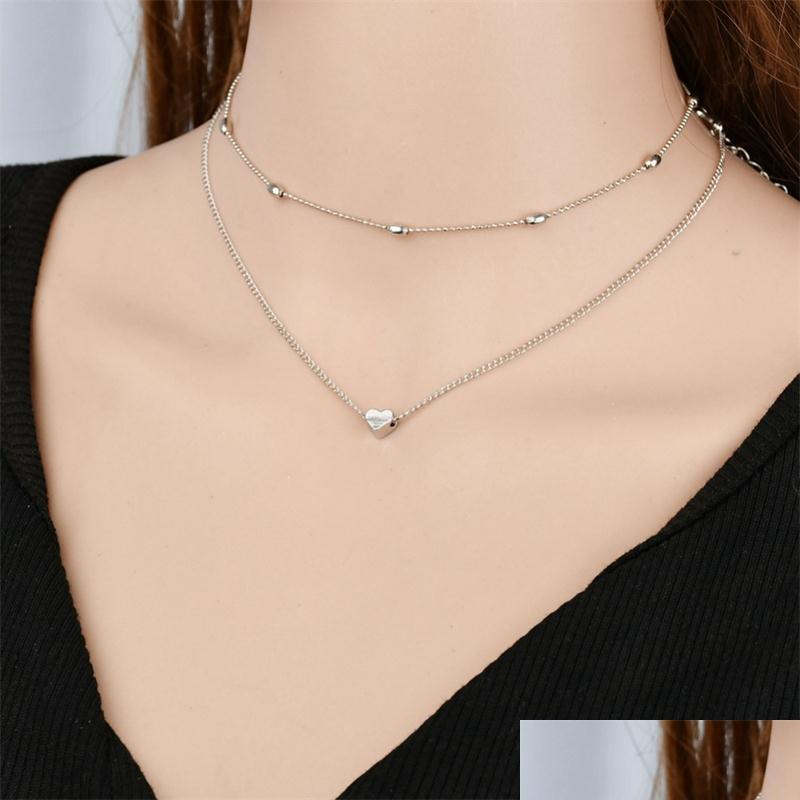 Pendant Necklaces Simple Love Heart Choker Necklace For Women Mti Layer Beads Chocker Gold/Sier Sweet Lover Statement Jewelr Dhgarden Dhs17
Pendant Necklaces Simple Love Heart Choker Necklace For Women Mti Layer Beads Chocker Gold/Sier Sweet Lover Statement Jewelr Dhgarden Dhs17