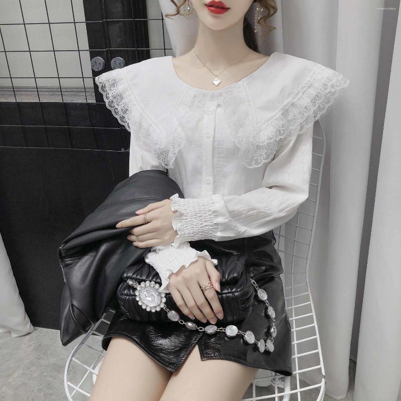 Women' Blouses Shirt Women' Autumn Clothing Chiffon Doll Collar Top Blouse Women Blusas Ropa De Mujer, White
Women' Blouses Shirt Women' Autumn Clothing Chiffon Doll Collar Top Blouse Women Blusas Ropa De Mujer, White