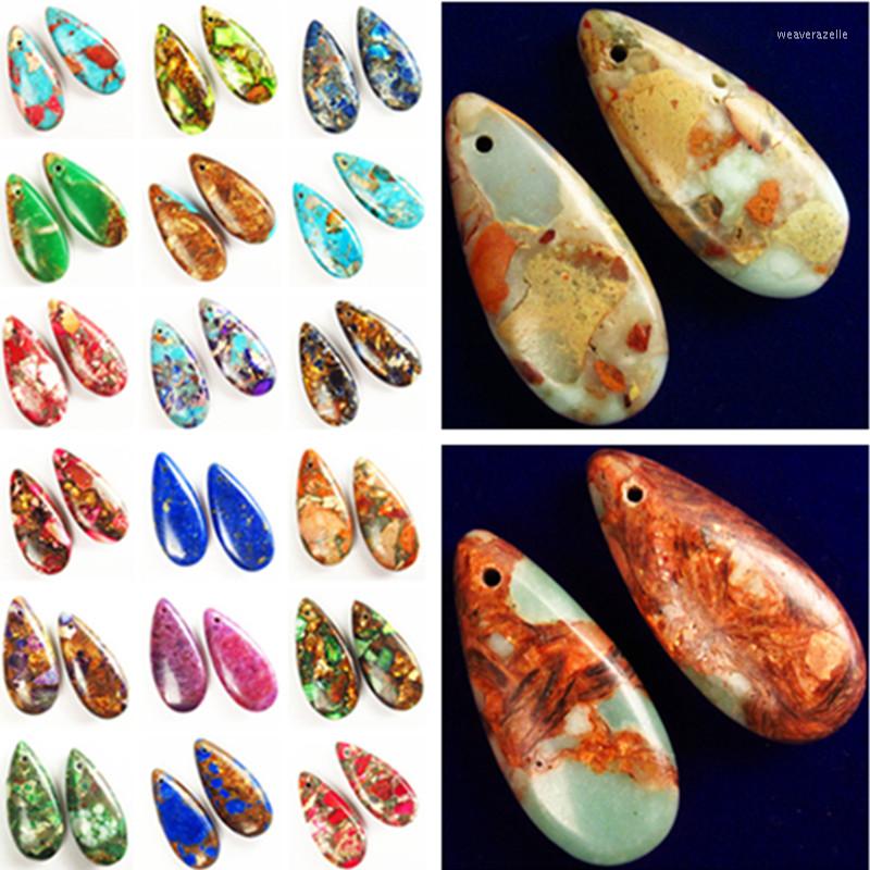 Charms 22 Colors 2pc Natural Emperor Stone Pendants Long Water Drop Imperial Jasper For Jewelry Making Diy Elegant Earring Necklace
Charms 22 Colors 2pc Natural Emperor Stone Pendants Long Water Drop Imperial Jasper For Jewelry Making Diy Elegant Earring Necklace