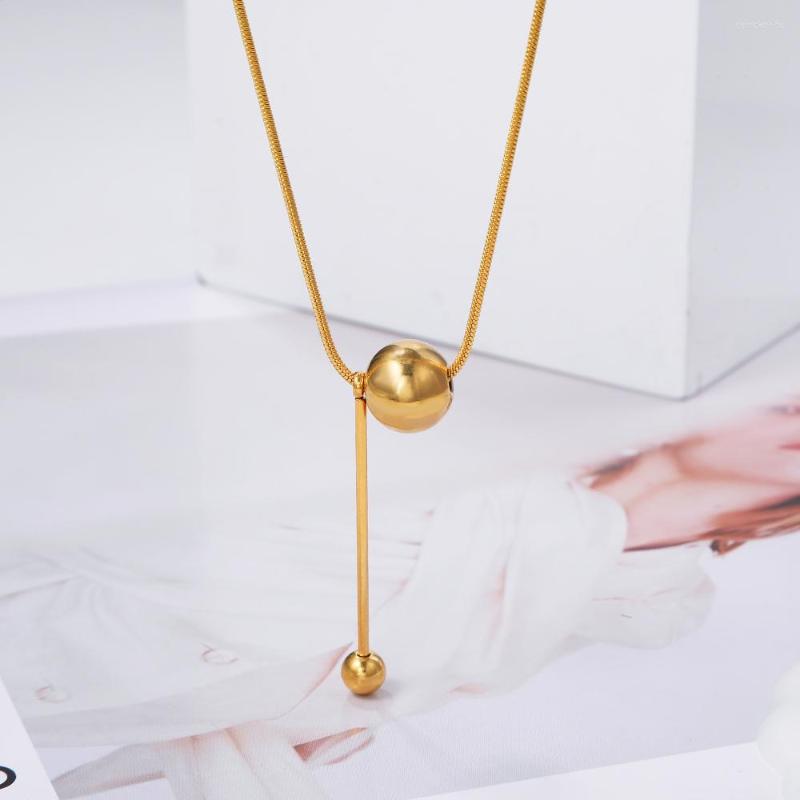 Pendant Necklaces Exquisite Stainless Steel Ball Penant Necklace For Women Girl Fashion Gold Color Choker Jewelry No Fade
Pendant Necklaces Exquisite Stainless Steel Ball Penant Necklace For Women Girl Fashion Gold Color Choker Jewelry No Fade