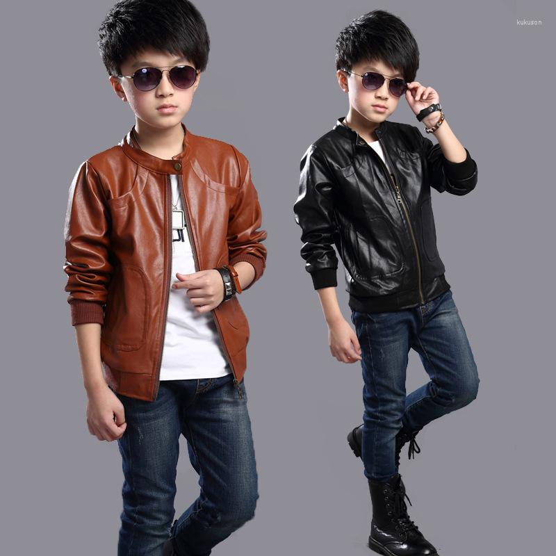 Jackets Brand Fashion Baby Boys Motorcycle Leather Child Coat Children Outerwear Kids Outfits For Spring Autumn 3-15 Years, Black
Jackets Brand Fashion Baby Boys Motorcycle Leather Child Coat Children Outerwear Kids Outfits For Spring Autumn 3-15 Years, Black