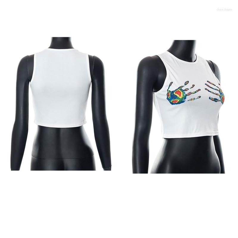 Women' Tanks Women Summer Sleeveless O-Neck Crop Top Harajuku Thermal Imaging Hand Print Ribbed Slim Vest Aesthetic Vintage Racerback Mini, Picture shown
Women' Tanks Women Summer Sleeveless O-Neck Crop Top Harajuku Thermal Imaging Hand Print Ribbed Slim Vest Aesthetic Vintage Racerback Mini, Picture shown