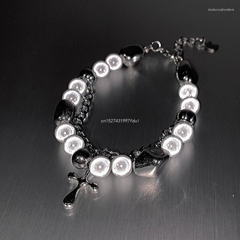 Charm Bracelets Hip-hop Beaded Reflection Fashion Bangle Hand Rope With Pendant Ornament Costume Trendy Jewelry Decorations
Charm Bracelets Hip-hop Beaded Reflection Fashion Bangle Hand Rope With Pendant Ornament Costume Trendy Jewelry Decorations
