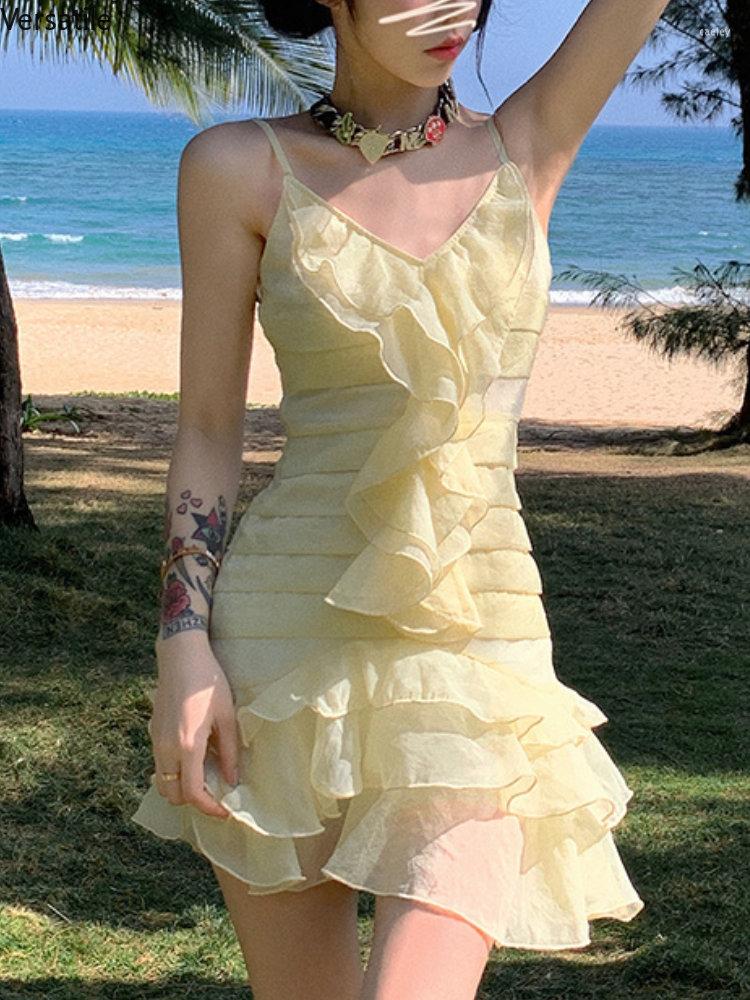 Casual Dresses Yellow Sexy Mini Dress Women Summer Elegant Party Female Korean Fashion Chiffon Beach Designer Chic Holiday Strap
Casual Dresses Yellow Sexy Mini Dress Women Summer Elegant Party Female Korean Fashion Chiffon Beach Designer Chic Holiday Strap